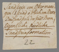 L 01260
<br/>
Label met opschrift
<br/>
<em>Escher von der Linth, Johannes Conrad (1767-1823)</em>